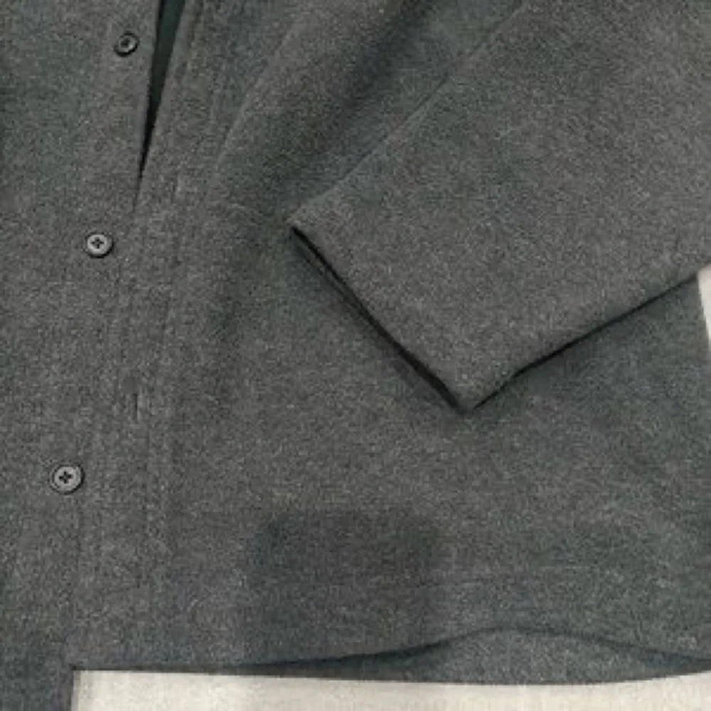 Banana Republic Men's Dark Gray Button-Down Casual Shirt Jacket